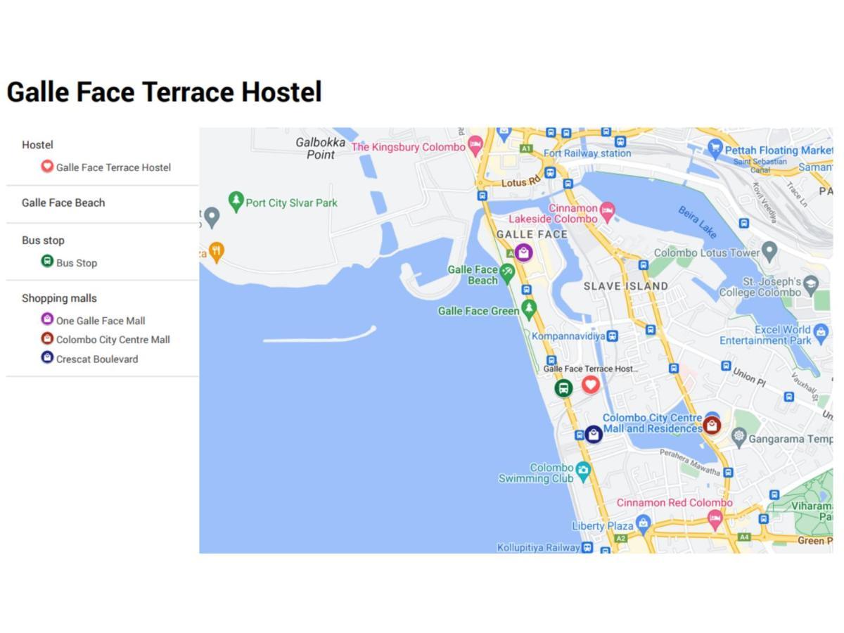 Galle Face Terrace Hostel By Tourlux Colombo Exterior photo